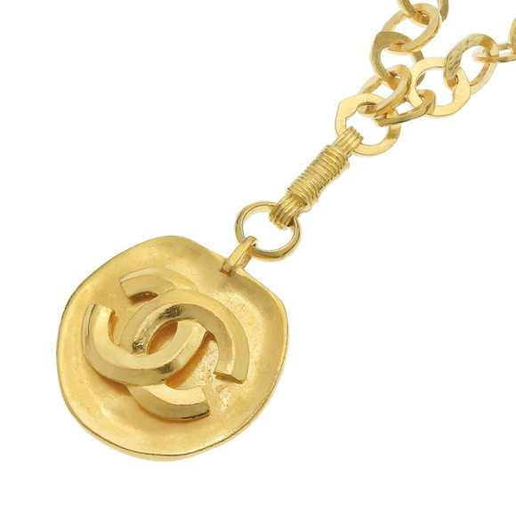 CHANEL Gold Coco Mark Necklace - Picture 1 of 7